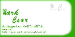 mark csor business card