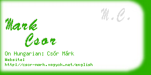 mark csor business card